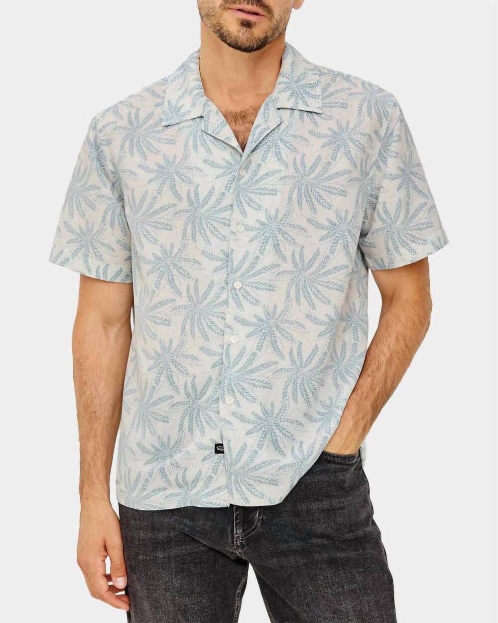 NEW RAILS rhodes short-sleeve button-front shirt in hawaiian ice